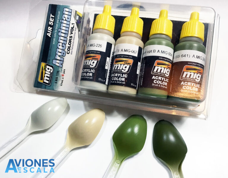 Set de pinturas para modelismo con frascos de colores individuales