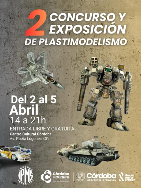 𝟐° 𝐂𝐎𝐍𝐂𝐔𝐑𝐒𝐎 𝐘 𝐄𝐗𝐏𝐎𝐒𝐈𝐂𝐈𝐎́𝐍 𝐃𝐄 𝐏𝐋𝐀𝐒𝐓𝐈𝐌𝐎𝐃𝐄𝐋𝐈𝐒𝐌𝐎
📅 𝑱𝒖𝒆𝒗𝒆𝒔 𝟐 𝒂𝒍 𝒅𝒐𝒎𝒊𝒏𝒈𝒐 𝟓 𝒅𝒆 𝒂𝒃𝒓𝒊𝒍 | 𝟏𝟒 𝒂 𝟐𝟏 𝒉𝒔
📍 𝑪𝒆𝒏𝒕𝒓𝒐 𝑪𝒖𝒍𝒕𝒖𝒓𝒂𝒍 𝑪𝒐́𝒓𝒅𝒐𝒃𝒂 (𝑨𝒗. 𝑷𝒐𝒆𝒕𝒂 𝑳𝒖𝒈𝒐𝒏𝒆𝒔 𝟒𝟎𝟏)
🎟️ 𝑬𝒏𝒕𝒓𝒂𝒅𝒂 𝒍𝒊𝒃𝒓𝒆 𝒚 𝒈𝒓𝒂𝒕𝒖𝒊𝒕𝒂
✔️El IPMS Córdoba, filial local de la International Plastic Modellers Society (IPMS), invita a la comunidad a participar del 2do Concurso y Exposición de Modelismo Estático y Plastimodelismo. El evento convoca a los mejores referentes y expositores locales y provinciales en la materia.
✔️ Para aquellos modelistas interesados en participar del concurso, deberan inscribirse al siguiente link https://match-up-torneos.com/home
✔️ Para aquellos modelistas interesados en participar de la exposición y no del concurso , deberan inscribirse al siguiente link https://forms.gle/C26xSqMnKzjFSgxi6
✔️Contactos: ipmscordoba@gmail.com - +54 9 351 234-9127
.
.
.
#𝑔𝑜𝑏𝑖𝑒𝑟𝑛𝑜𝑑𝑒𝑐𝑜𝑟𝑑𝑜𝑏𝑎 #𝐶𝑜𝑟𝑑𝑜𝑏𝑎𝑒𝑠𝑐𝑢𝑙𝑡𝑢𝑟𝑎 #𝐶𝑜𝑟𝑑𝑜𝑏𝑎𝑂𝐾 #𝑐𝑐𝑐 #𝑖𝑝𝑚𝑠 𝑝𝑙𝑎𝑠𝑡𝑖𝑚𝑜𝑑𝑒𝑙𝑖𝑠𝑚𝑜