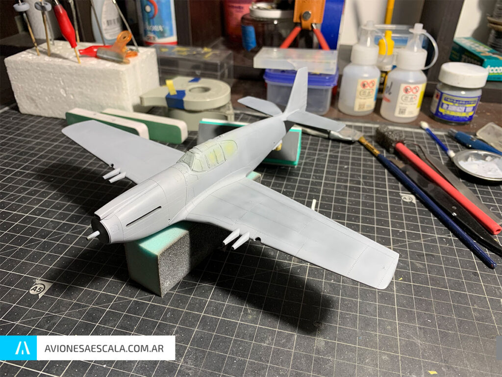 p51 mustang pintura con desgaste aviones a escala