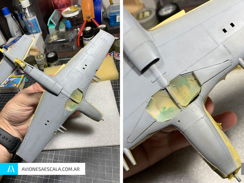p51 mustang pintura con desgaste aviones a escala