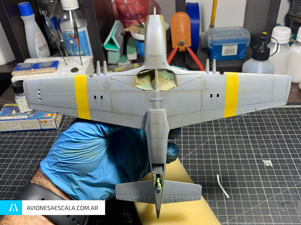 p51 mustang pintura con desgaste aviones a escala