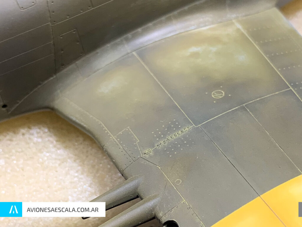 p51 mustang pintura con desgaste aviones a escala