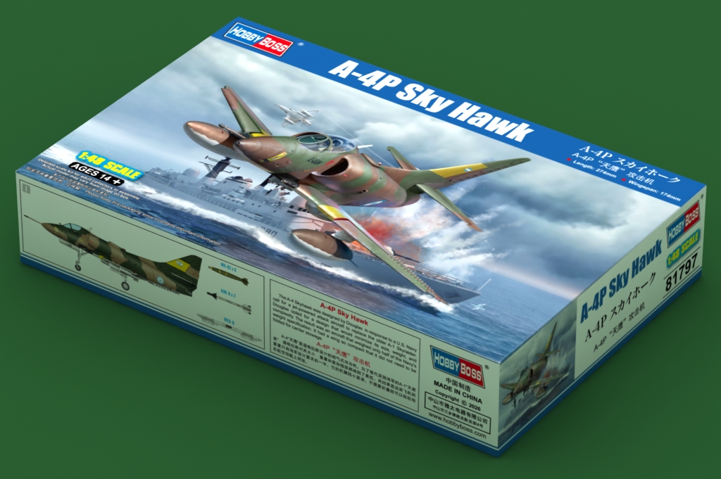 Caja del kit HobbyBoss A-4P Sky Hawk 1/48 (referencia 81797)